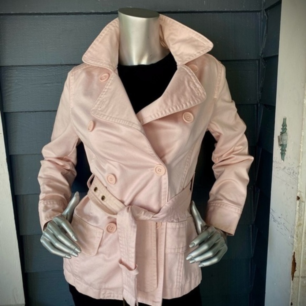 Pink Preppy Trench Coat, S
